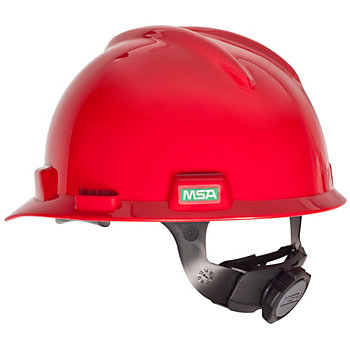 MSA V-Gard Hard Hat in red
